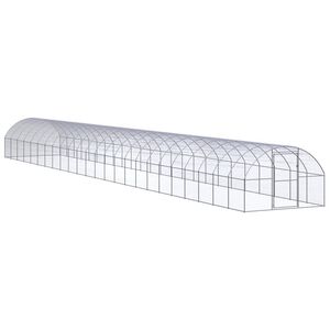 vidaXL Poulailler d'ext&eacute;rieur 3x24x2 m Acier galvanis&eacute;