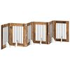 vidaXL Porte de chien pliable avec supports 6 pc Bois ancien 362 cm