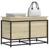 vidaXL Bo&icirc;te de rangement avec couvercle ch&ecirc;ne sonoma bois ing&eacute;nierie