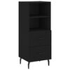 vidaXL Buffet Noir 34,5x34x90 cm Bois d'ing&eacute;nierie