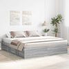 vidaXL Cadre de lit sans matelas sonoma gris 200x200 cm