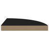 vidaXL Étagères d'angle flottantes 2 pcs noir 35x35x3,8 cm MDF