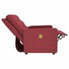 vidaXL Fauteuil de massage inclinable à 3 places rouge bordeaux tissu