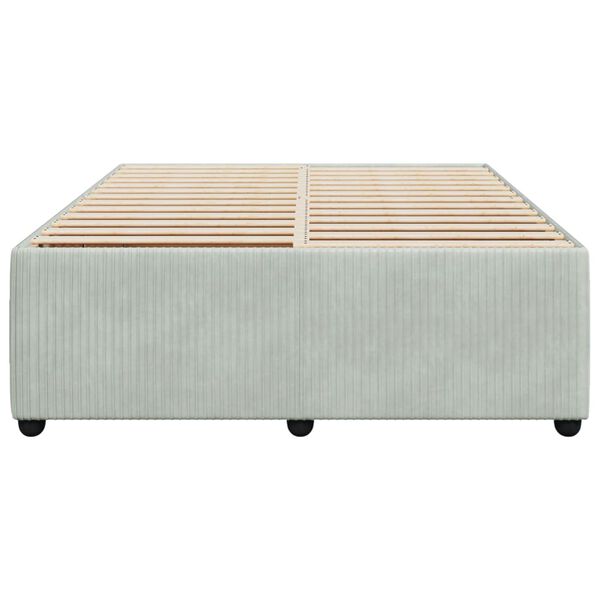 vidaXL Cadre de lit sans matelas gris clair 140x200 cm velours