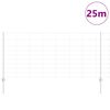 vidaXL Cl&ocirc;ture avec poteau Argent&eacute; 1 x 25 m Acier