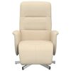 vidaXL Fauteuil inclinable avec repose-pied cr&egrave;me tissu