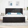 vidaXL Lit &agrave; ressorts avec matelas Noir 200 x 200 cm Velours