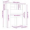 vidaXL Armoire &agrave; t&ecirc;te de lit Blanc 100x18,5x102,5 cm