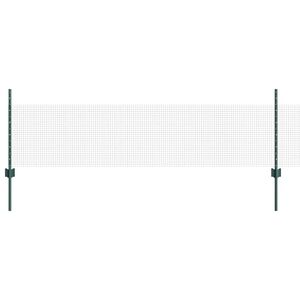 vidaXL Cl&ocirc;ture en fil soud&eacute; avec poteaux 25 x 0,5 m Acier galvanis&eacute;