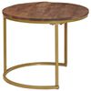 vidaXL Tables basses gigognes 2 pcs Bois de mangue massif et acier