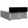 vidaXL Sommier &agrave; lattes de lit avec matelas Gris clair 200x200cm Tissu