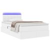 vidaXL Lit avec rangement et LED avec matelas Blanc pur 120 x 200 cm