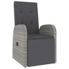 vidaXL Ensemble de salon de jardin 2 pcs gris poly rotin et acacia