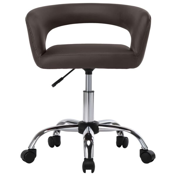 vidaXL Chaises &agrave; manger lot de 2 marron similicuir