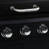 vidaXL Barbecue gril combo &agrave; gaz au charbon avec 3 br&ucirc;leurs
