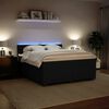 vidaXL Sommier &agrave; lattes de lit avec matelas Noir 180x200 cm Velours