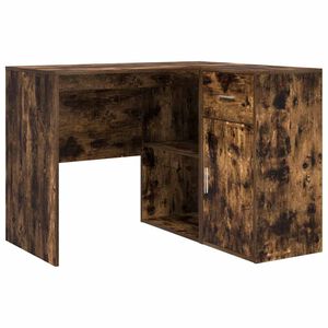 vidaXL Bureau d'angle avec tiroir Ch&ecirc;ne fum&eacute; 102 x 88 x 75 cm