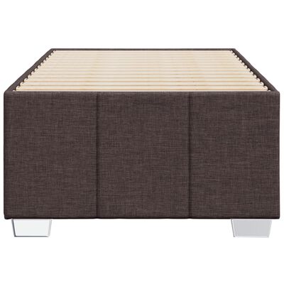 vidaXL Cadre de lit sans matelas marron foncé 100x200 cm tissu