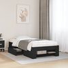 vidaXL Cadre de lit sans matelas noir 90x200 cm bois d'ing&eacute;nierie