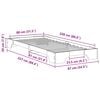 vidaXL Cadre de lit Marron 80 x 220 cm Pin massif