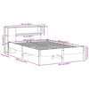 vidaXL Lit biblioth&egrave;que sans matelas 120x190 cm bois de pin massif