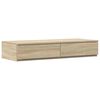 vidaXL Cadre de lit avec rangement avec tiroir Ch&ecirc;ne Sonoma 90 cm
