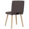 vidaXL Chaises &agrave; manger lot de 4 marron fonc&eacute; tissu