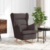 vidaXL Chaise &agrave; bascule marron fonc&eacute; 74x90x102 cm tissu