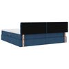 vidaXL Lit avec rangement et LED avec matelas Bleu 200 x 200 cm tissu