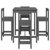 vidaXL Ensemble de bar de jardin 5 pcs gris bois de pin massif