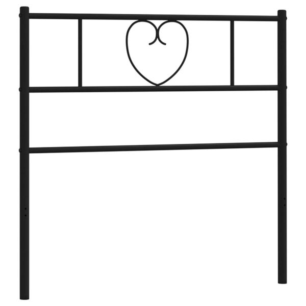 vidaXL T&ecirc;te de lit de remplacement m&eacute;tal noir 100 cm