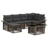 vidaXL Ensemble de canap&eacute; de jardin 7 pc Gris et Gris fonc&eacute; polyrotin