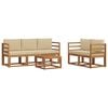 vidaXL Ensemble de canap&eacute;s d'ext&eacute;rieur 6 pc Naturel et Beige
