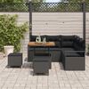 vidaXL Ensemble de canap&eacute; de jardin avec coussin 8 pcs Noir polyrotin