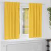 vidaXL Rideaux occultants avec anneaux 2 pcs Jaune moutarde
