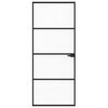 vidaXL Porte de maison 83 x 201,5 x 3,5 cm Aluminium et Verre Tremp&eacute;