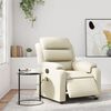 vidaXL Fauteuil de massage inclinable électrique crème similicuir