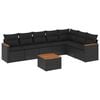 vidaXL Patio Sofa Set 8 place Black