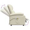 vidaXL Fauteuil de massage Cr&egrave;me Similicuir