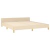 vidaXL Cadre de lit sans matelas cr&egrave;me tissu