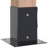 vidaXL Bases de poteau carr&eacute;es 12 pcs anthracite 81x81 mm