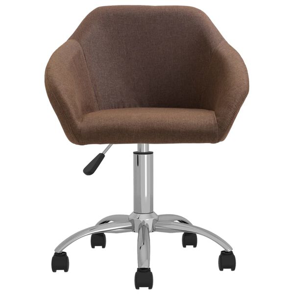 vidaXL Chaises pivotantes &agrave; manger lot de 4 marron tissu