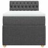 vidaXL Sommier &agrave; lattes de lit avec matelas Gris fonc&eacute; 90x200 cm Tissu