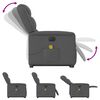 vidaXL Fauteuil inclinable de massage &eacute;lectrique Gris fonc&eacute; Tissu