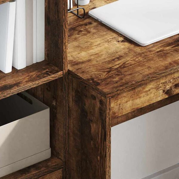 vidaXL Bureau Chêne fumé 80 x 50 x 76 cm Bois d'ingénierie