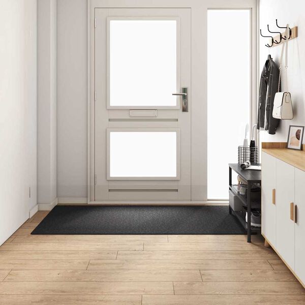 vidaXL Tapis Couloir Gris fonc&eacute; 100 x 200 cm 100% Polypropyl&egrave;ne