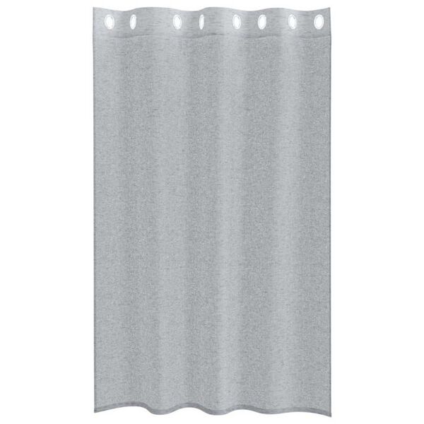 vidaXL Rideau en Voile 2 pcs Gris fonc&eacute; 175 x 140 cm Polyester