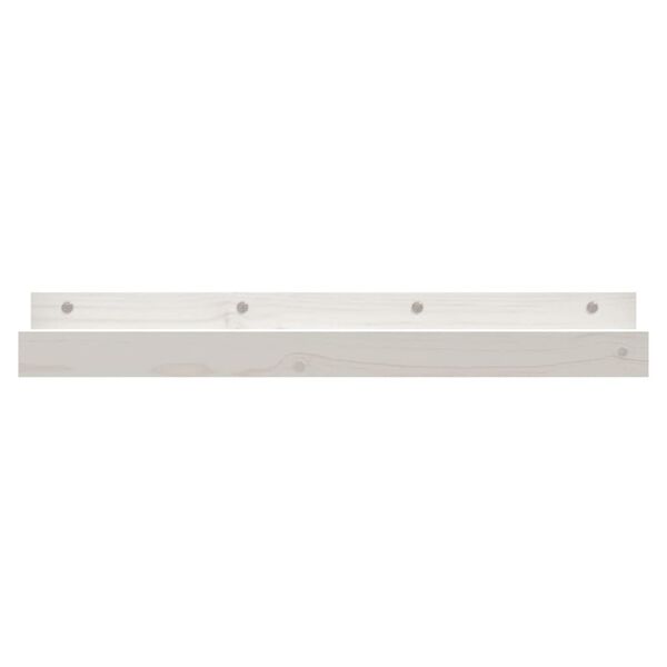 vidaXL Étagères murales 2 pcs Blanc 80x12x9 cm Bois de pin massif