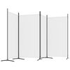 vidaXL Cloison de s&eacute;paration 4 panneaux Blanc 346x180 cm Tissu