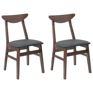 vidaXL Chaises de salle &agrave; manger 2 pcs Marron Clair 42 x 47.5 x 81 cm